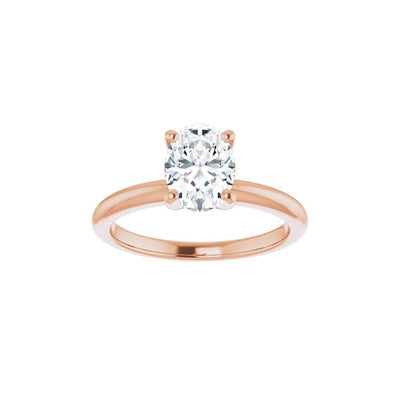 Ever & Ever 14K Rose Gold 4 Prong Style Diamond Solitaire Engagement Ring