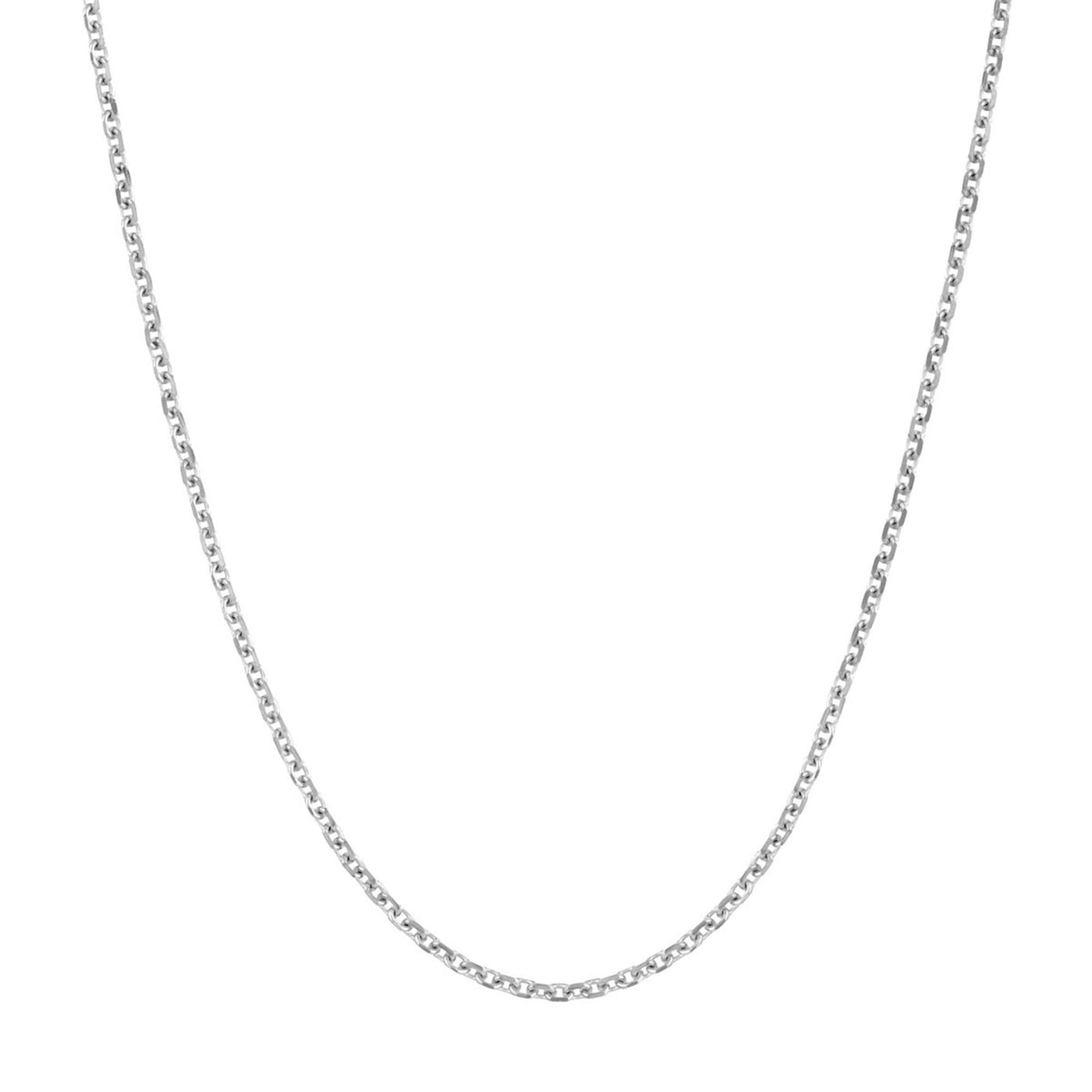 14K White Gold .93mm 20" Cable Link Chain