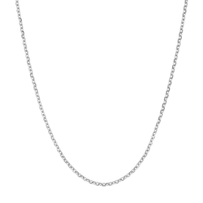 14K White Gold .93mm 20" Cable Link Chain