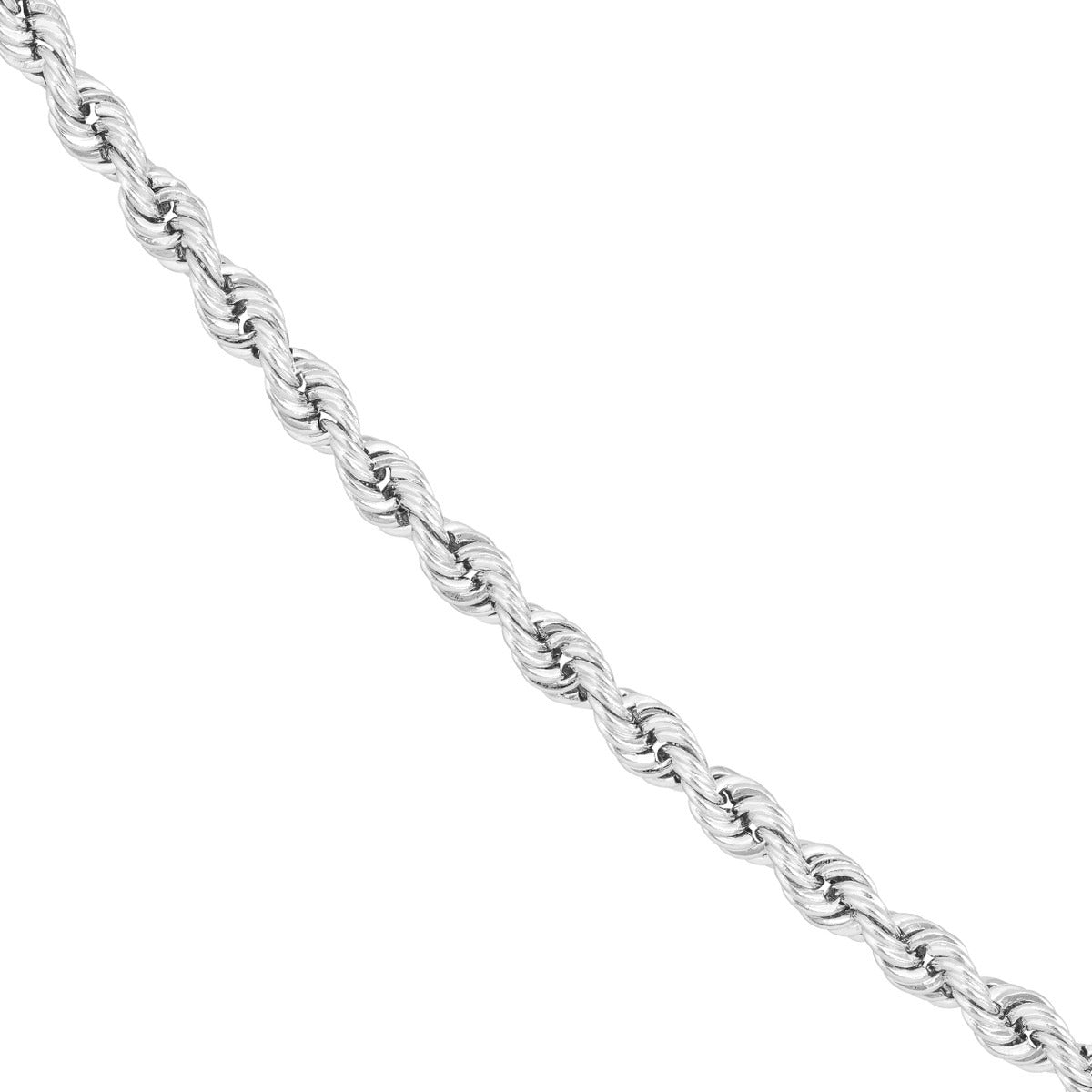 10K White Gold .5mm 18" Twist Pendant Rope Chain