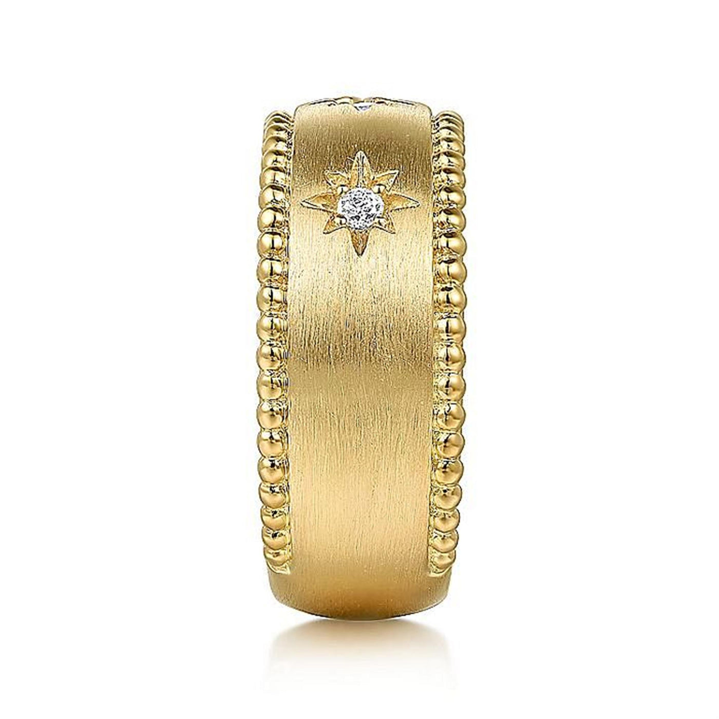 Gabriel 14K Yellow Gold 0.07ctw Bujukan Diamond Fashion Ring
