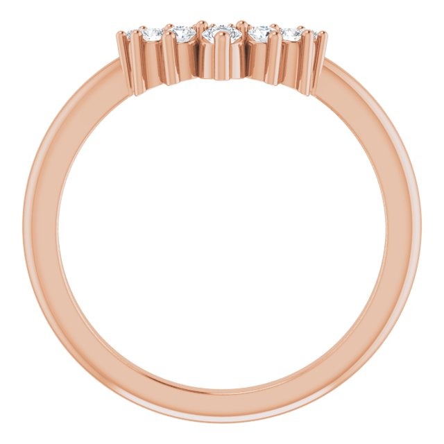 Ever & Ever 14K Rose Gold .17ctw Curved Diamond Tiara Style Band