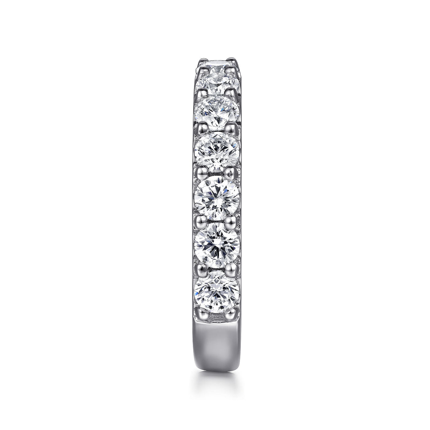 Gabriel 14K White Gold 1.50ctw Diamond Wedding Band