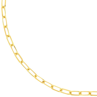 14K Yellow Gold 3.6mm 20" Paper Clip Chain