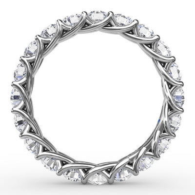 14K White Gold 2.54ctw Diamond Eternity Band 
Featuring a Polished Finish