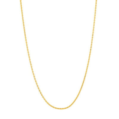 14K Yellow Gold 1mm 20" Wheat Chain