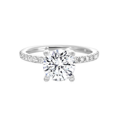 14K White Gold 1.05ctw 4 Prong Lab Grown Diamond Engagement Ring