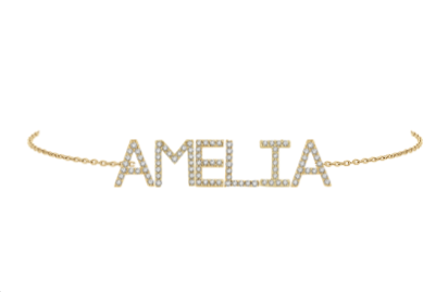 14K Yellow Gold 0.24ctw 7" Personalized Style Diamond Bracelet