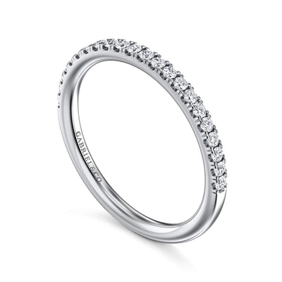 Gabriel 14K White Gold 0.211ctw Clearly Flawless Diamond Band