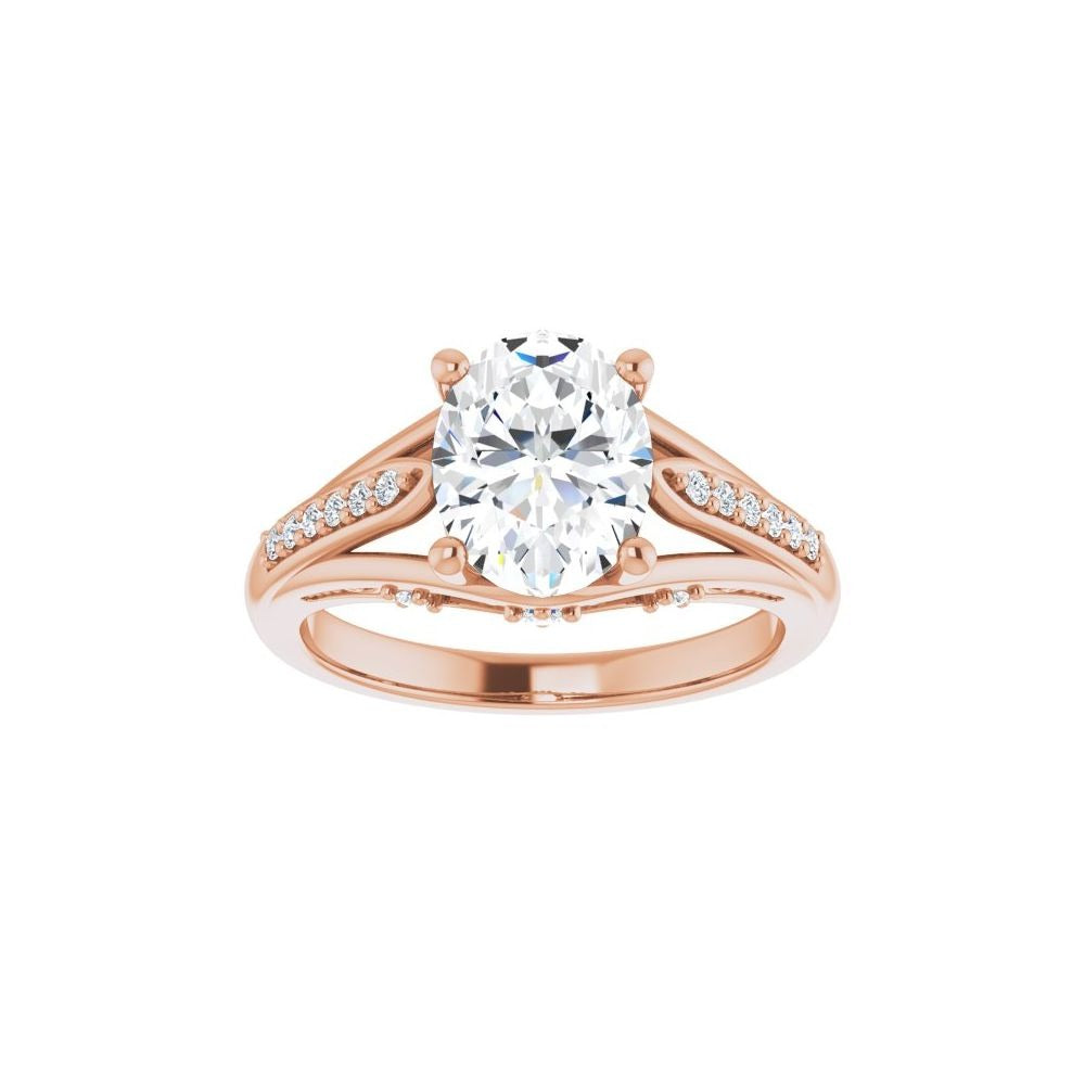 Ever & Ever 14K Yellow Gold .12ctw 4 Prong Style Diamond Semi-Mount Engagement Ring