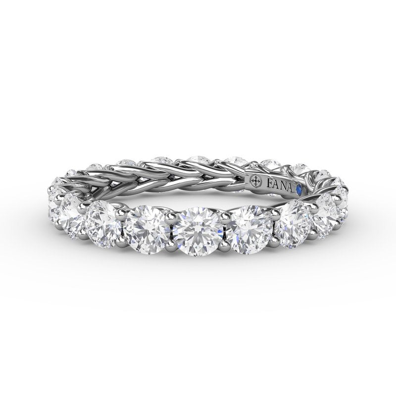 14K White Gold 2.54ctw Diamond Eternity Band 
Featuring a Polished Finish