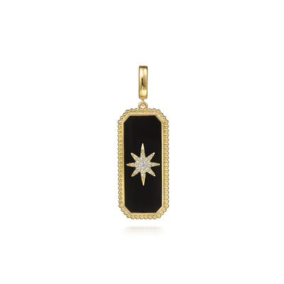 Gabriel 14K Yellow Gold 4.8ctw Dog Tag Style Pendant