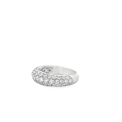 Estate 14K White Gold 2.00ctw Dome Diamond Fashion Ring