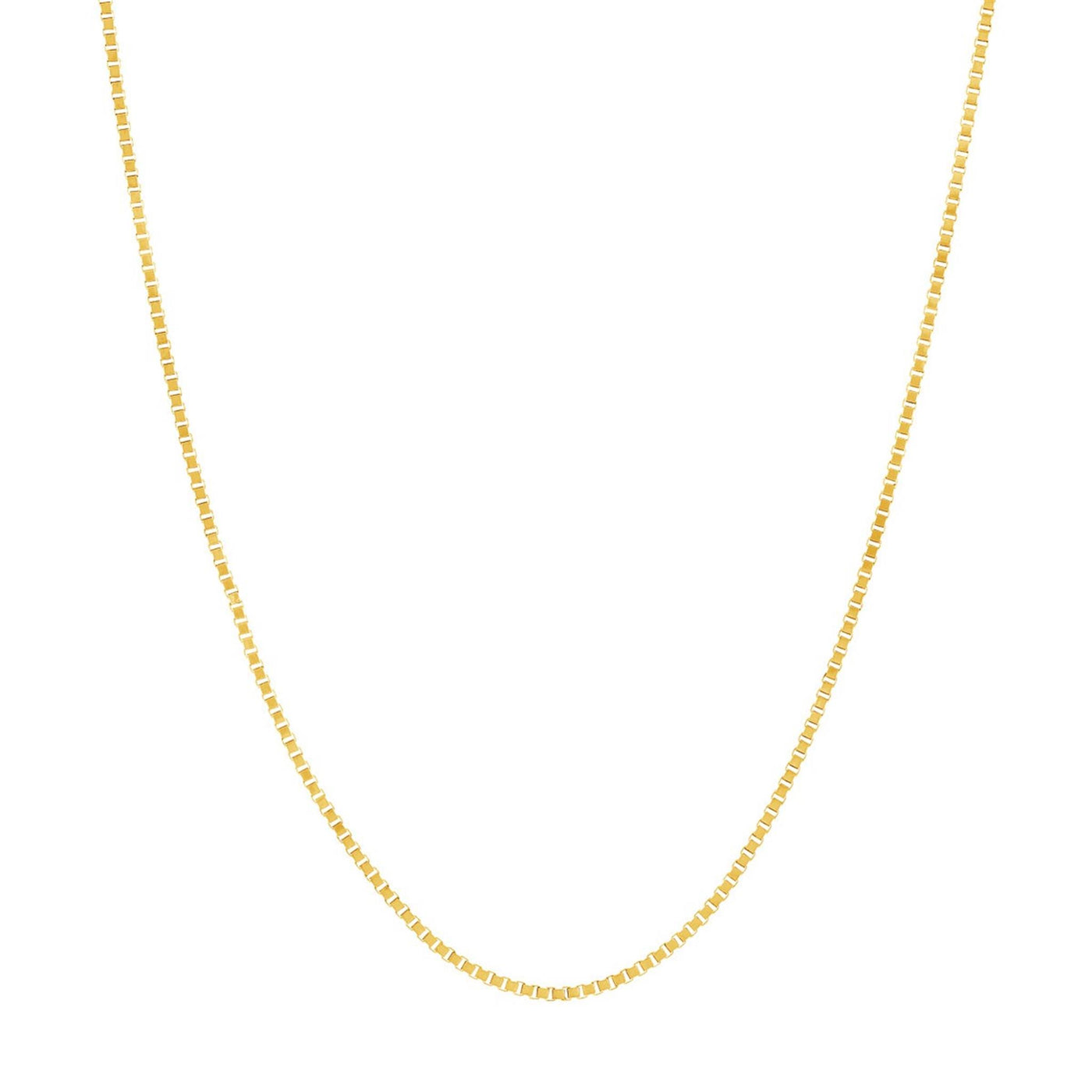 14K Yellow Gold .8mm 20" Box Chain