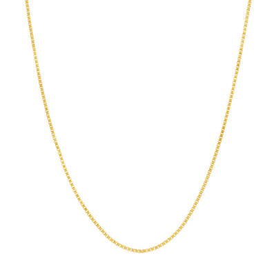 14K Yellow Gold .8mm 20" Box Chain