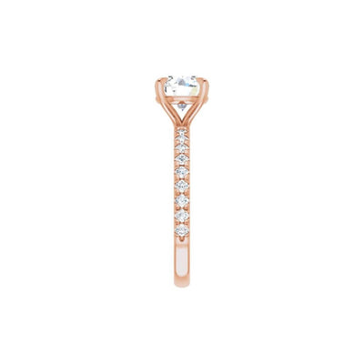 Ever & Ever 14K Rose Gold .38ctw 4 Prong Style Diamond Semi-Mount Engagement Ring