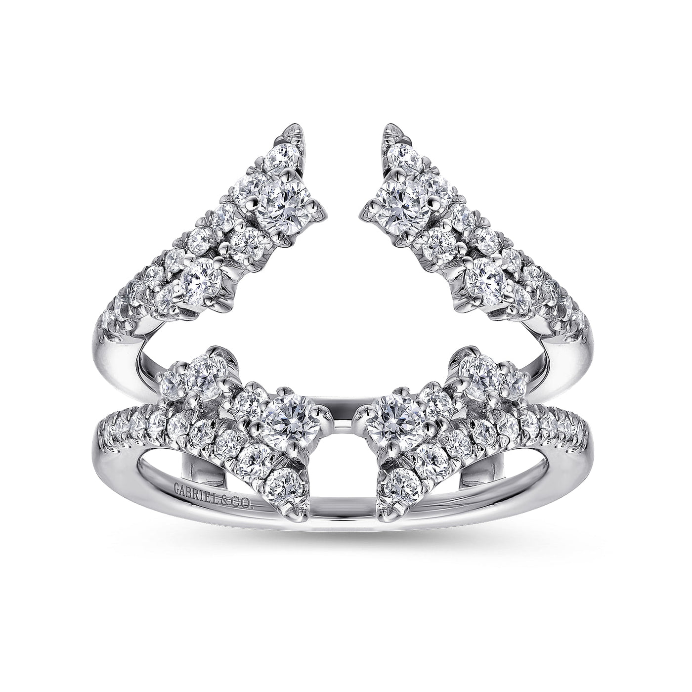 Gabriel 14K White Gold 0.75ctw Diamond Ring Guard