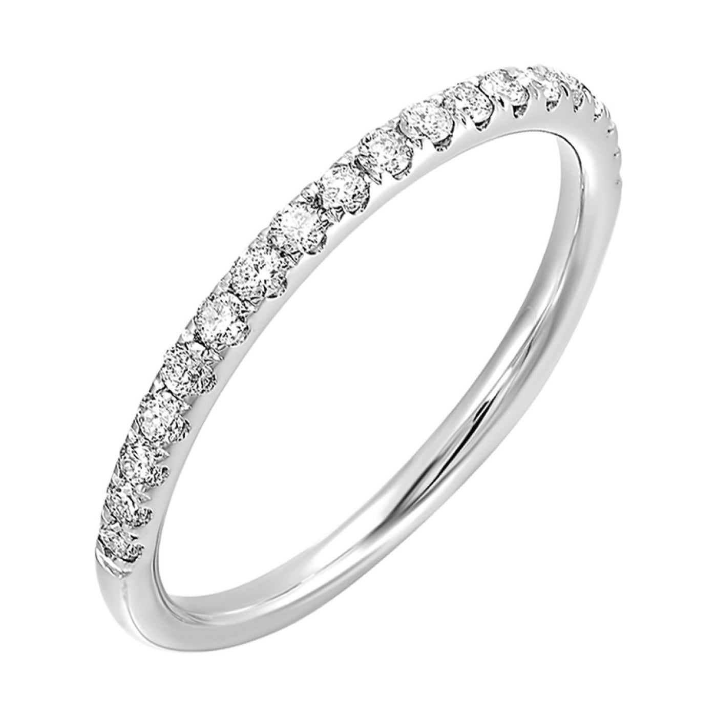 14K White Gold 0.33ctw Diamond Wedding Band
