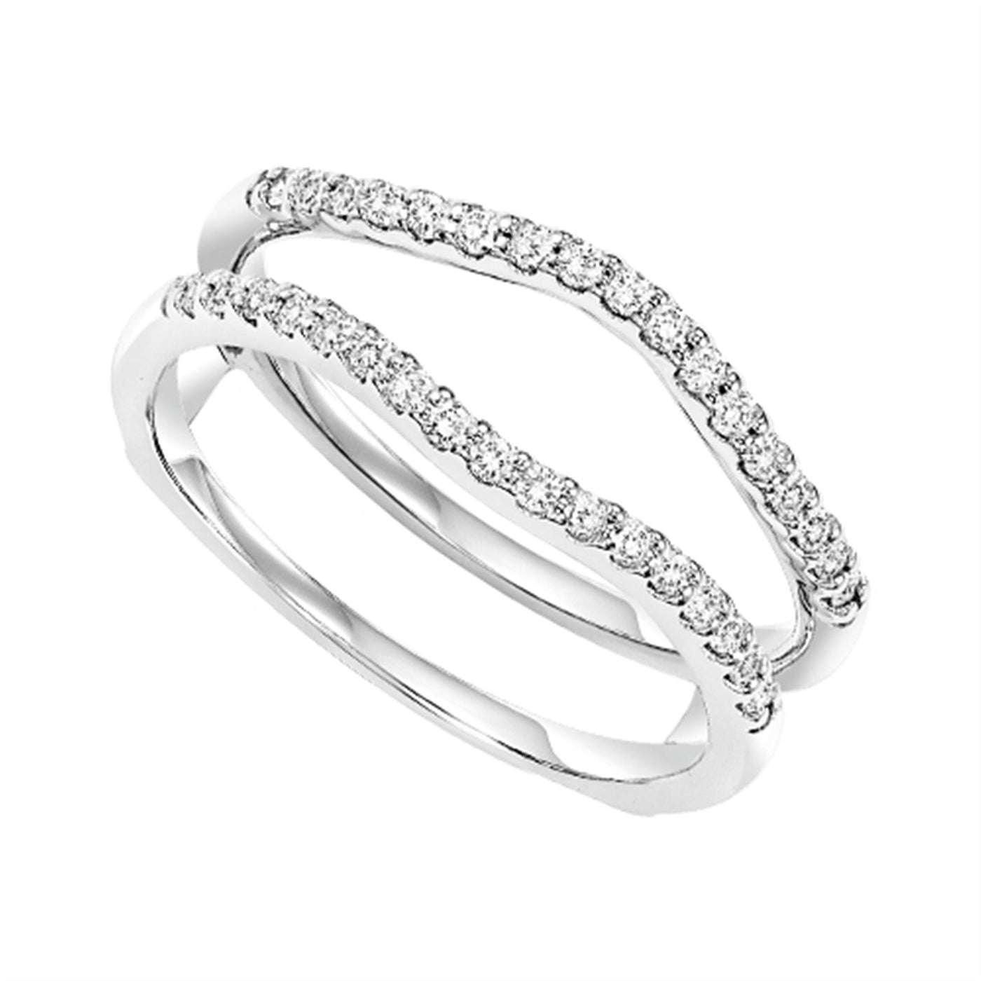 Thollot - Colorado Cut 14K White Gold 0.33ctw Diamond Ring Guard