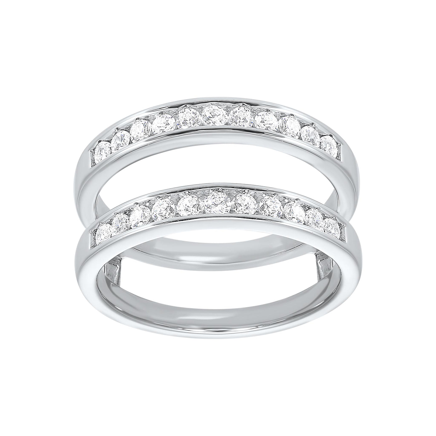 Thollot - Colorado Cut 14K White Gold 0.38ctw Diamond Ring Guard