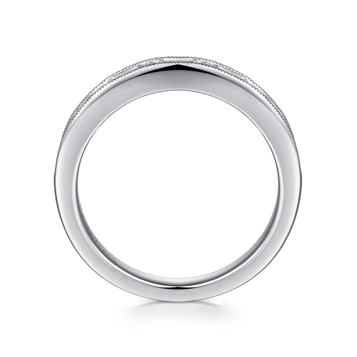 Gabriel 14K White Gold 0.42ctw Diamond Wedding Band