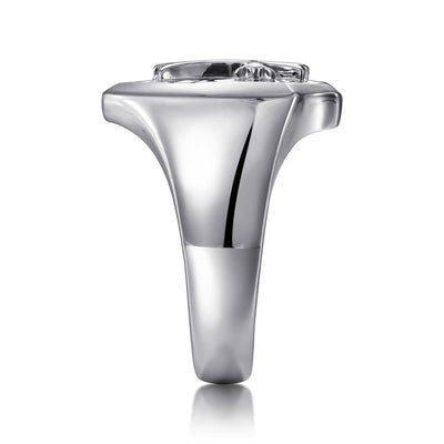 Gabriel Sterling Silver Cross Signet Signet Style Men's Ring