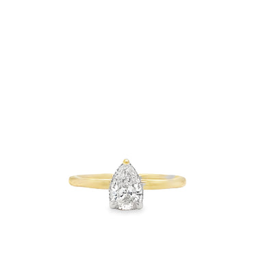 14K Yellow Gold .77ctw Hidden Halo Engagement Ring by Thollot