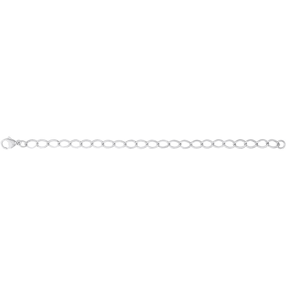 Sterling Silver 7" Solid Charm Cable Link Bracelet