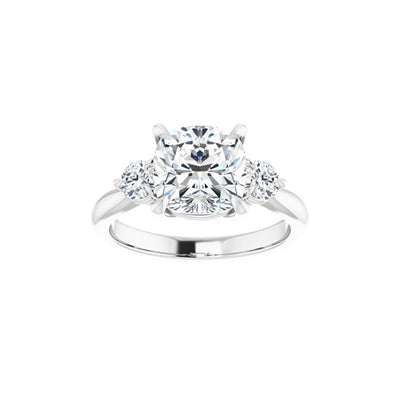 Ever & Ever 14K White Gold .50ctw 4 Prong Style Diamond Semi-Mount Engagement Ring