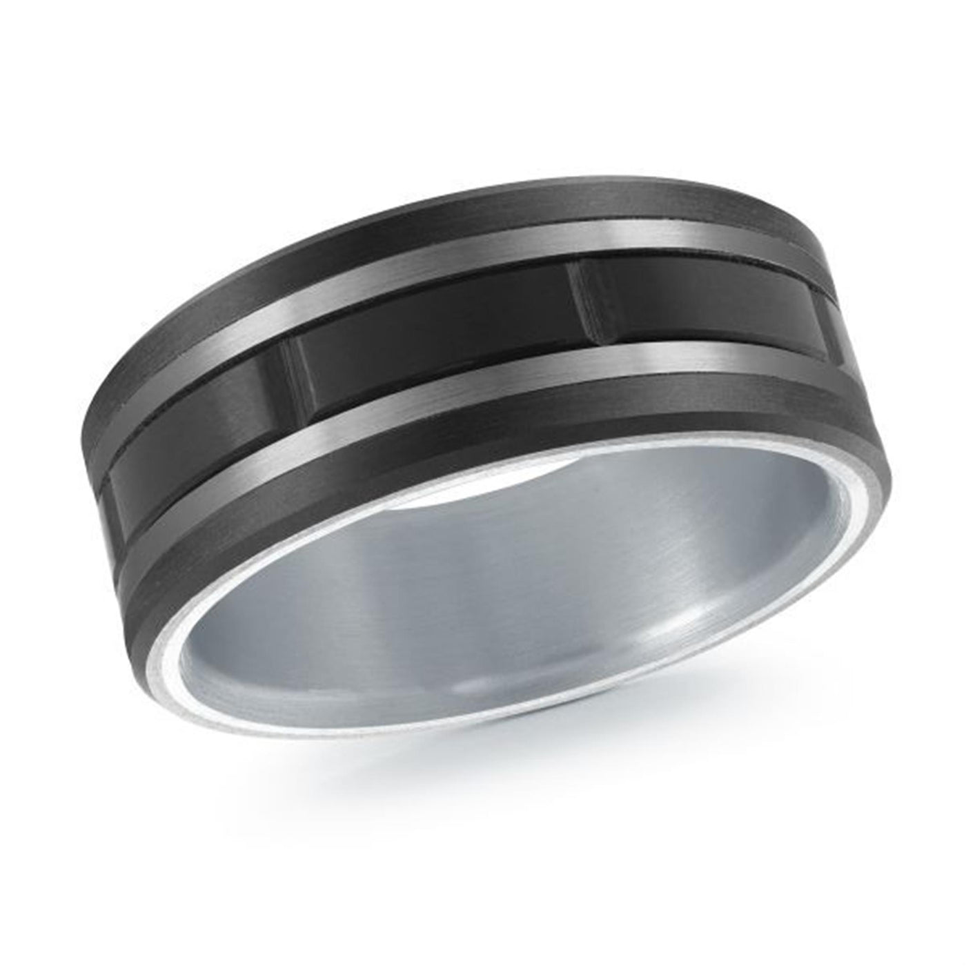 Malo 8mm Titanium and Carbon Fiber Wedding Band