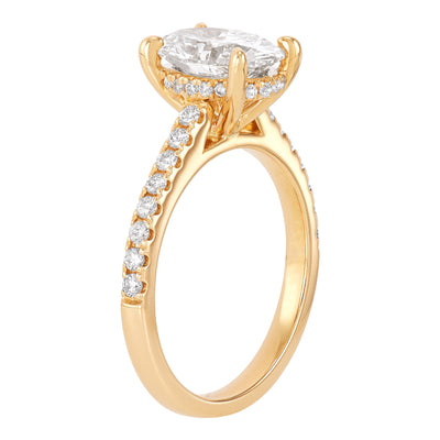 Armadani 14K Yellow Gold 2.41ctw 4 Prong Lab Grown Diamond Engagement Ring