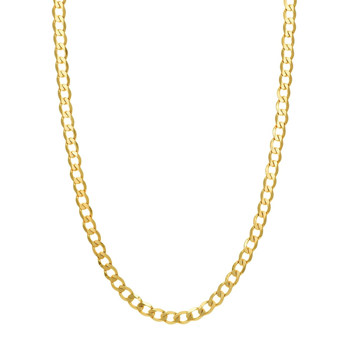 10K Yellow Gold 7.34mm 22" Curb Chain