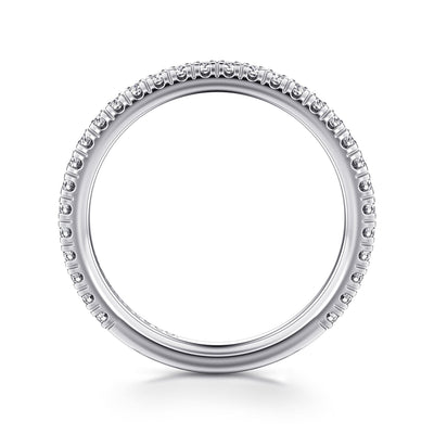 Gabriel 14K White Gold 0.376ctw Diamond Wedding Band