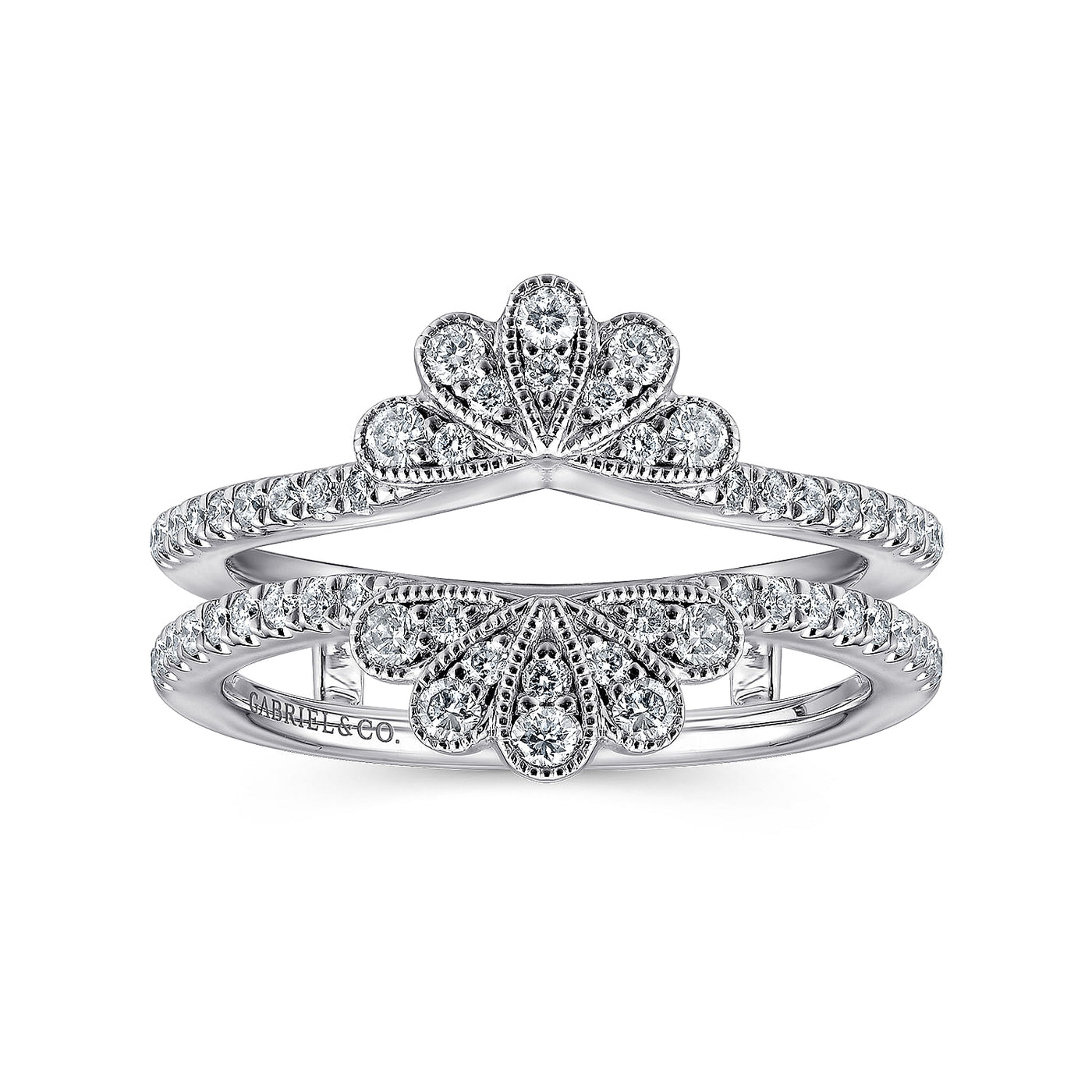 Gabriel 14K White Gold 0.45ctw Diamond Ring Guard