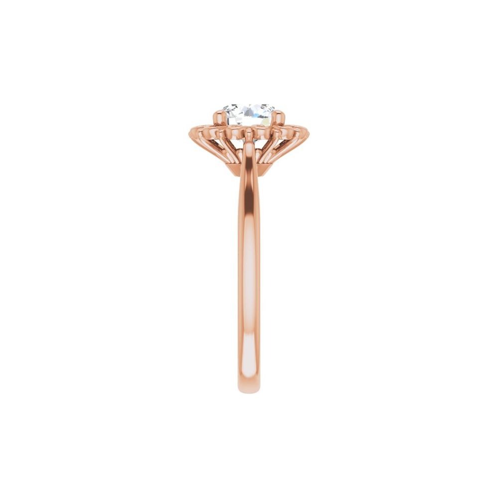 Ever & Ever 14K Rose Gold 4 Prong Style Diamond Semi-Mount Engagement Ring