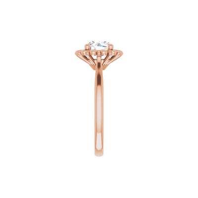 Ever & Ever 14K Rose Gold 4 Prong Style Diamond Semi-Mount Engagement Ring