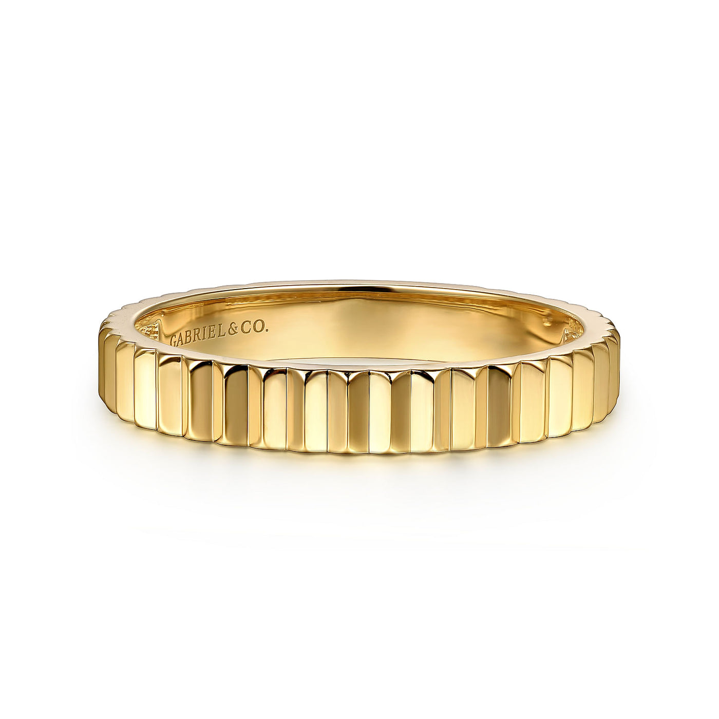 Gabriel 14K Yellow Gold 3mm Flat Stackable Band