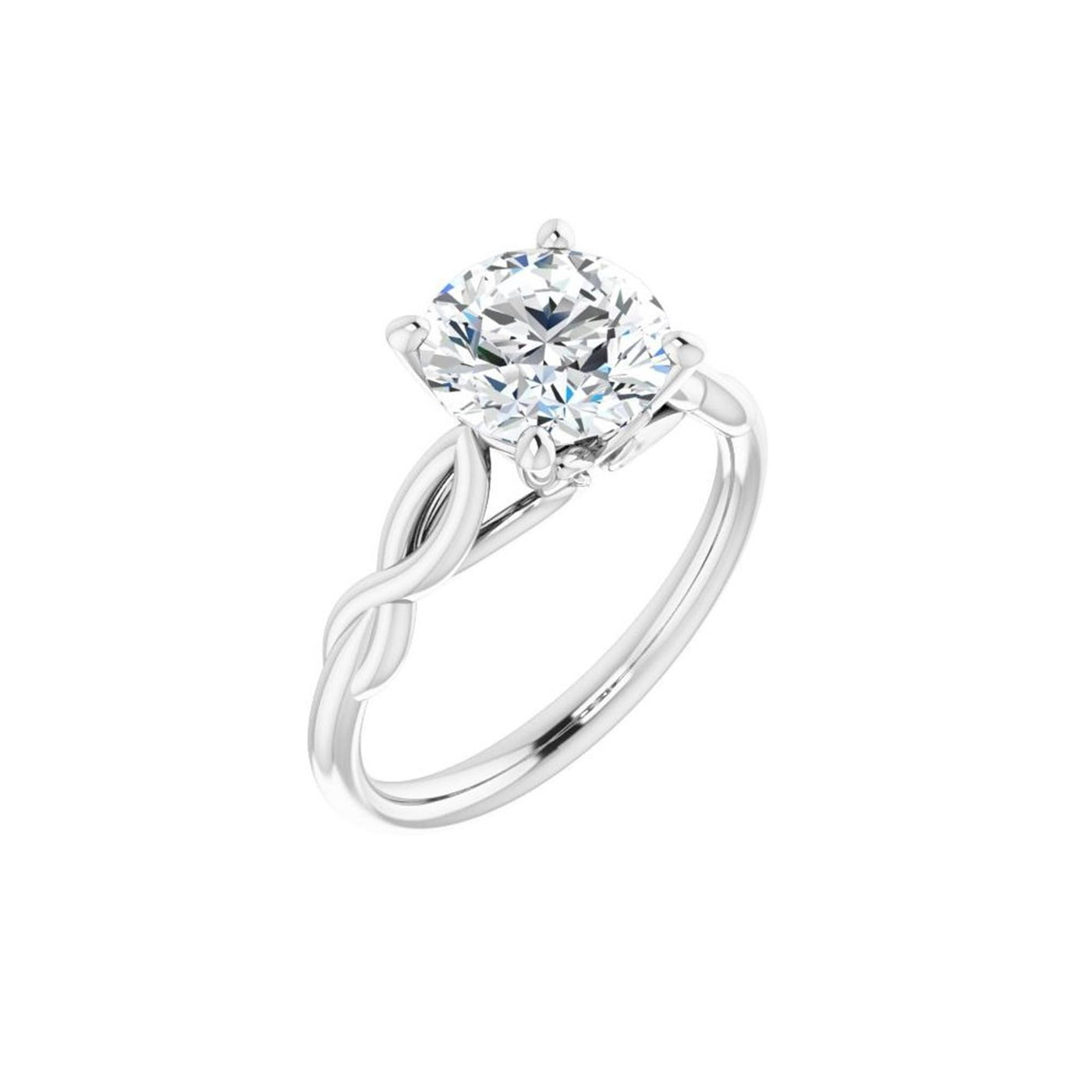 Ever & Ever 14K White Gold 4 Prong Style Diamond Solitaire Engagement Ring