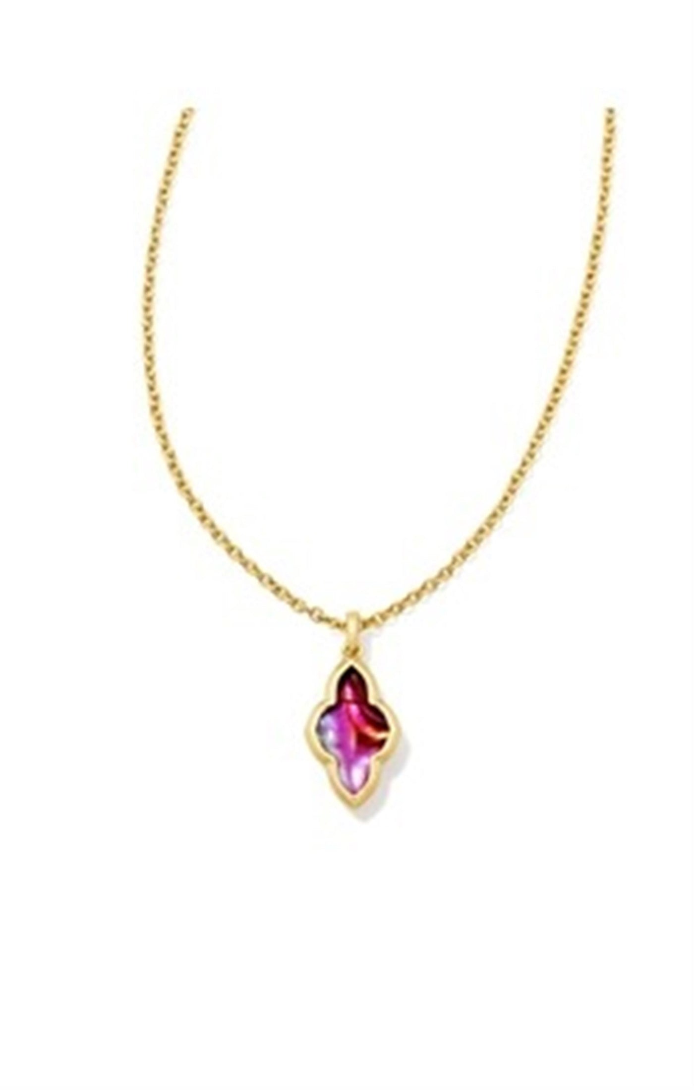 Gold Tone Necklace Featuring Burgundy Illusion by Kendra Scott