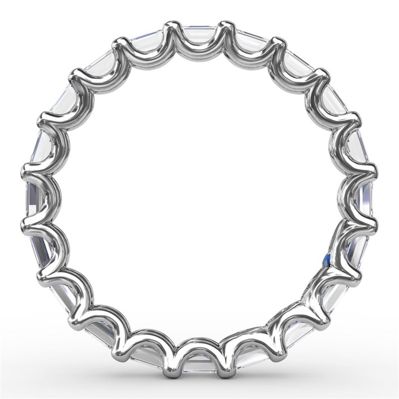 14K White Gold 1.59ctw Diamond Eternity Band 
Featuring a Polished Finish