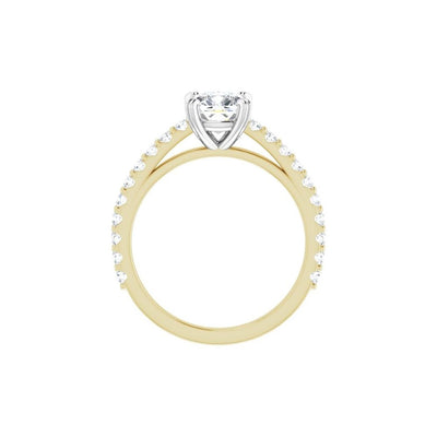 Ever & Ever 14K Yellow Gold .38ctw Double Prong Style Diamond Semi-Mount Engagement Ring