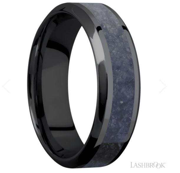 Lashbrook 7mm Black Zirconium Wedding Band