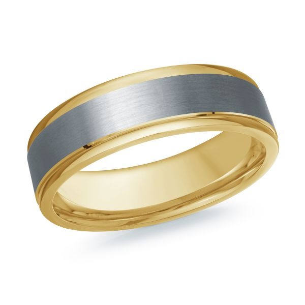 Malo 6mm Tantalum and 14K Yellow Gold Wedding Band