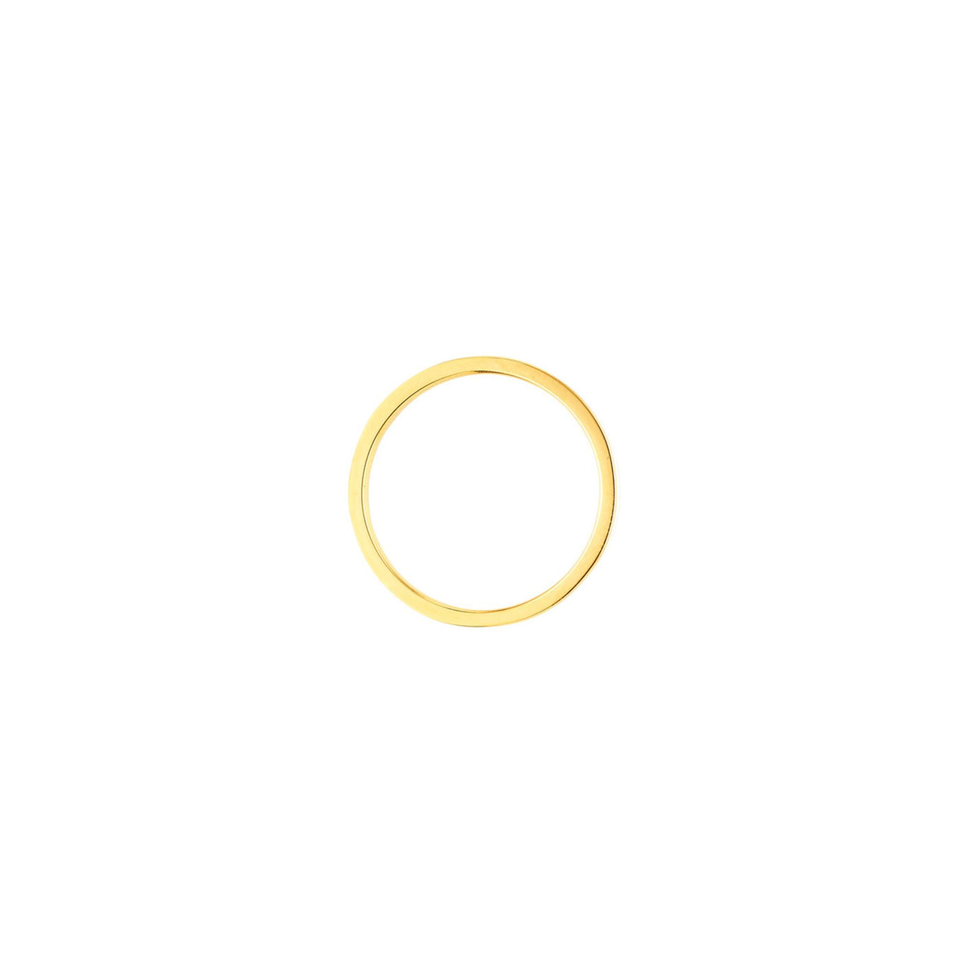 14K Yellow Gold White Enamel Traditional Style Ring