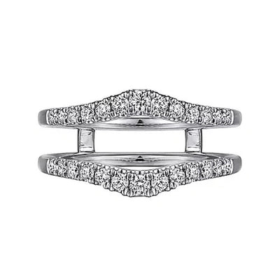 Gabriel - Contemporary Collection 14K White Gold .45ctw Diamond Ring Guard