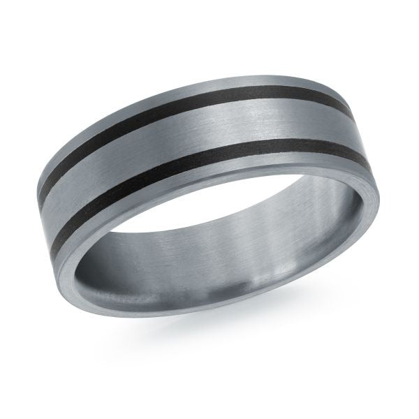 Malo 7mm Tantalum and 14K White Gold Wedding Band