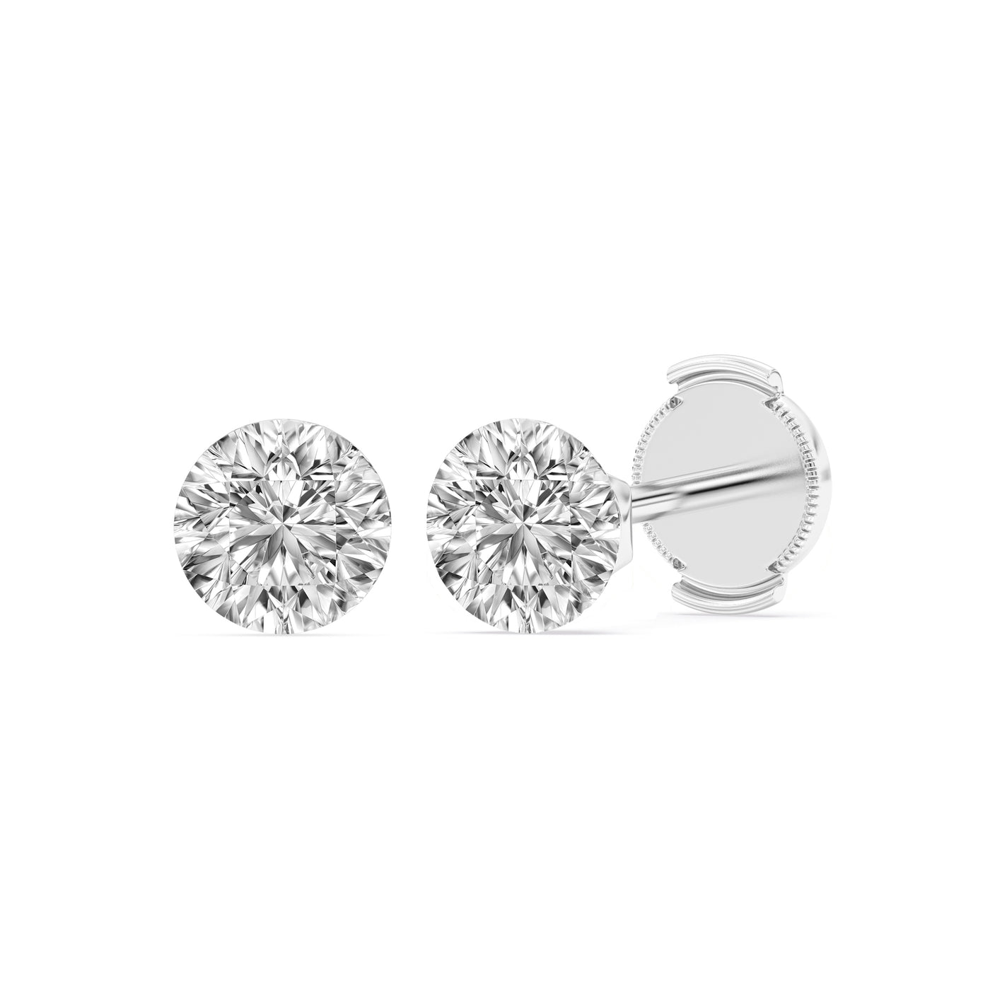 14K White Gold 2.02ctw Lab Grown Diamond Stud Earrings