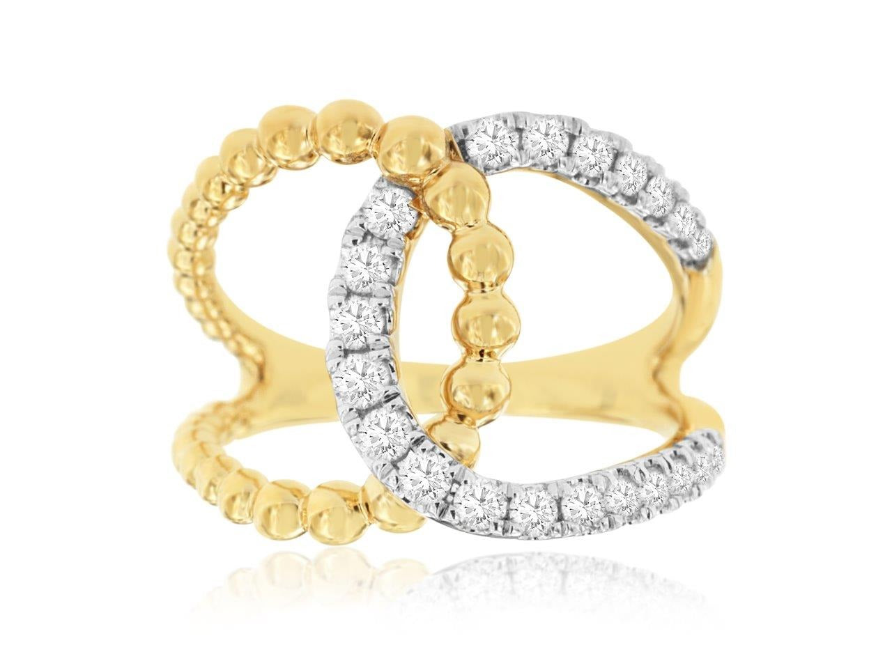 Royal 14K Yellow Gold .50ctw Contemporary Diamond Fashion Ring