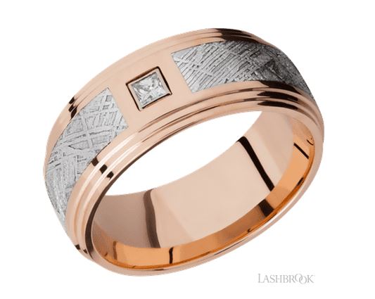 14K Rose Gold 9mm Flat Wedding Band