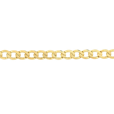 10K Yellow Gold 9" Solid  Curb Chain